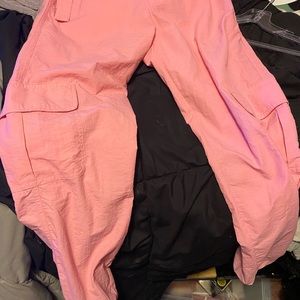 Pink cargo pants